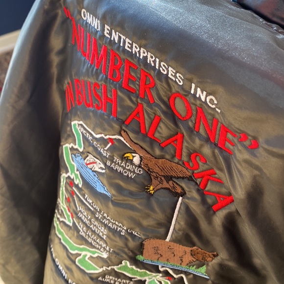 Vintage quilted nylon bomber jacket- Bush Alaska - Picture 2 of 7